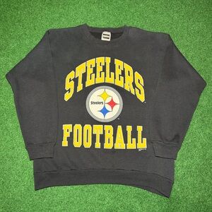 Vintage 90s Pittsburgh Steelers Big Logo Starter Tultex XL Crewneck Sweatshirt